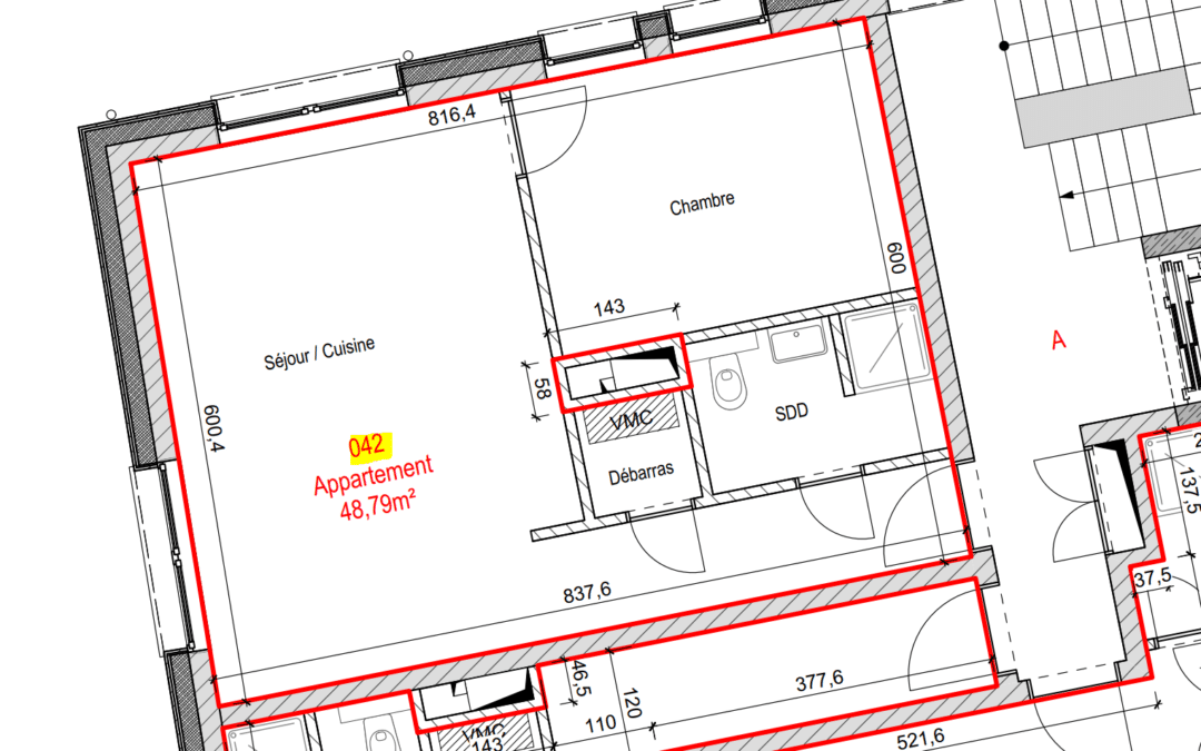 CENTRE DE BERTRANGE APPARTEMENT 1 CHAMBRE lot 42