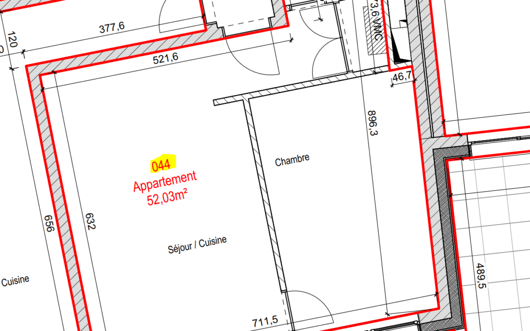 CENTRE DE BERTRANGE APPARTEMENT 1 CHAMBRE lot 44